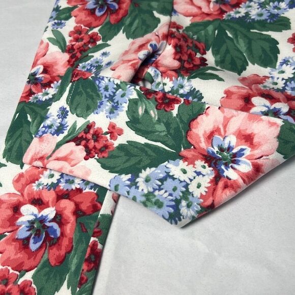 Janie and Jack 100048864 Floral Ponte Pant White Red and Green NWT - Picture 7 of 9